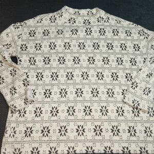 Women's Loft Holiday Snowflake Sweater Pullover Size Large NWT